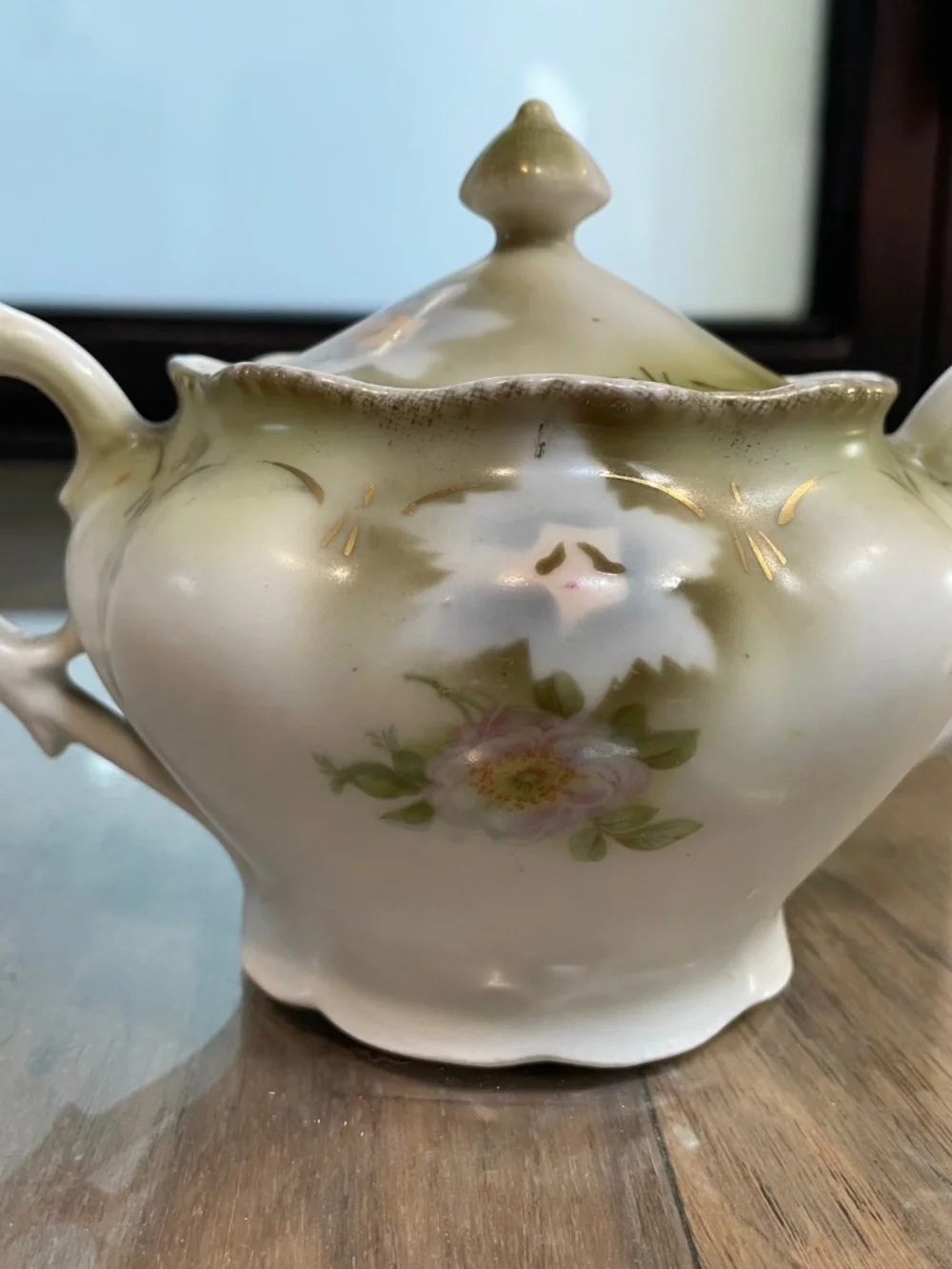 Antique China Sugar Bowl